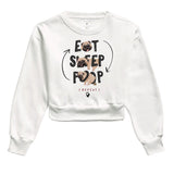 Eat Sleep Poop · Moletom Cropped