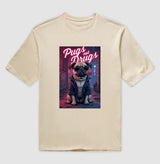 Camiseta oversized Pugs Not Drugs PattaMansa