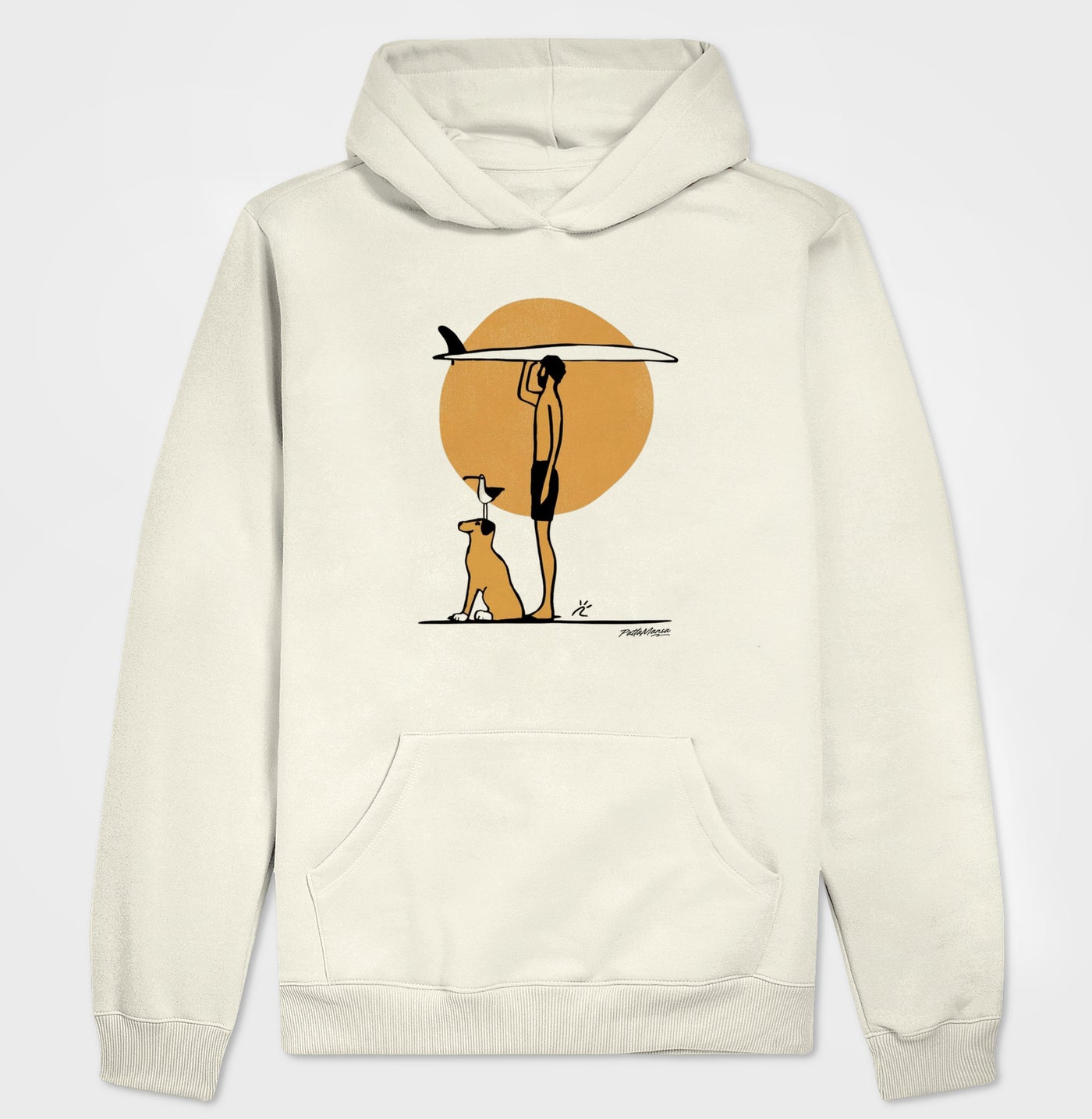 Surf Dog · Hoodie Slim · Off White e Bege