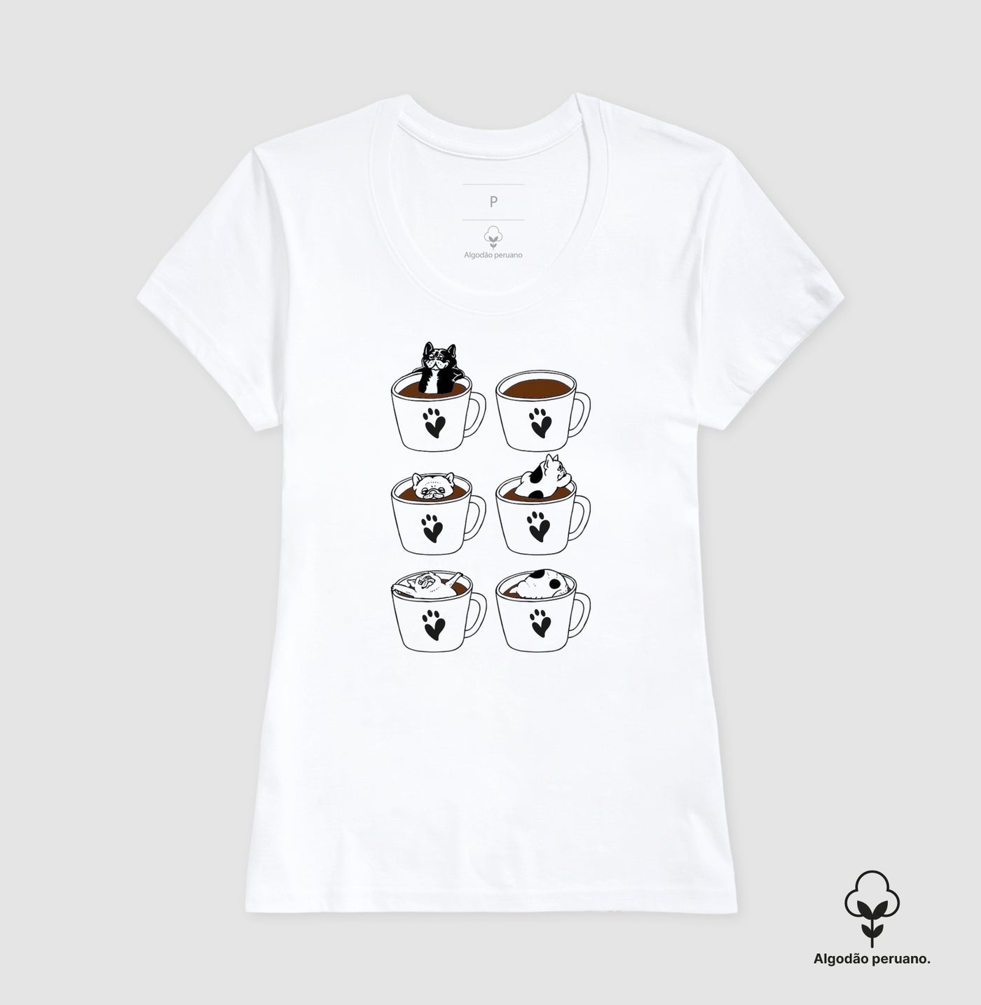 Café com Cachorro · Algodão Peruano · Feminina / Masculina