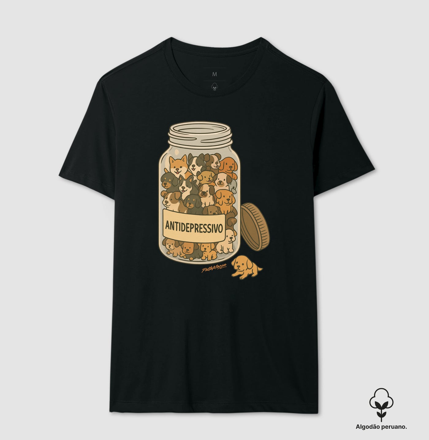 Camiseta algodão peruano Antidepressivo PattaMansa