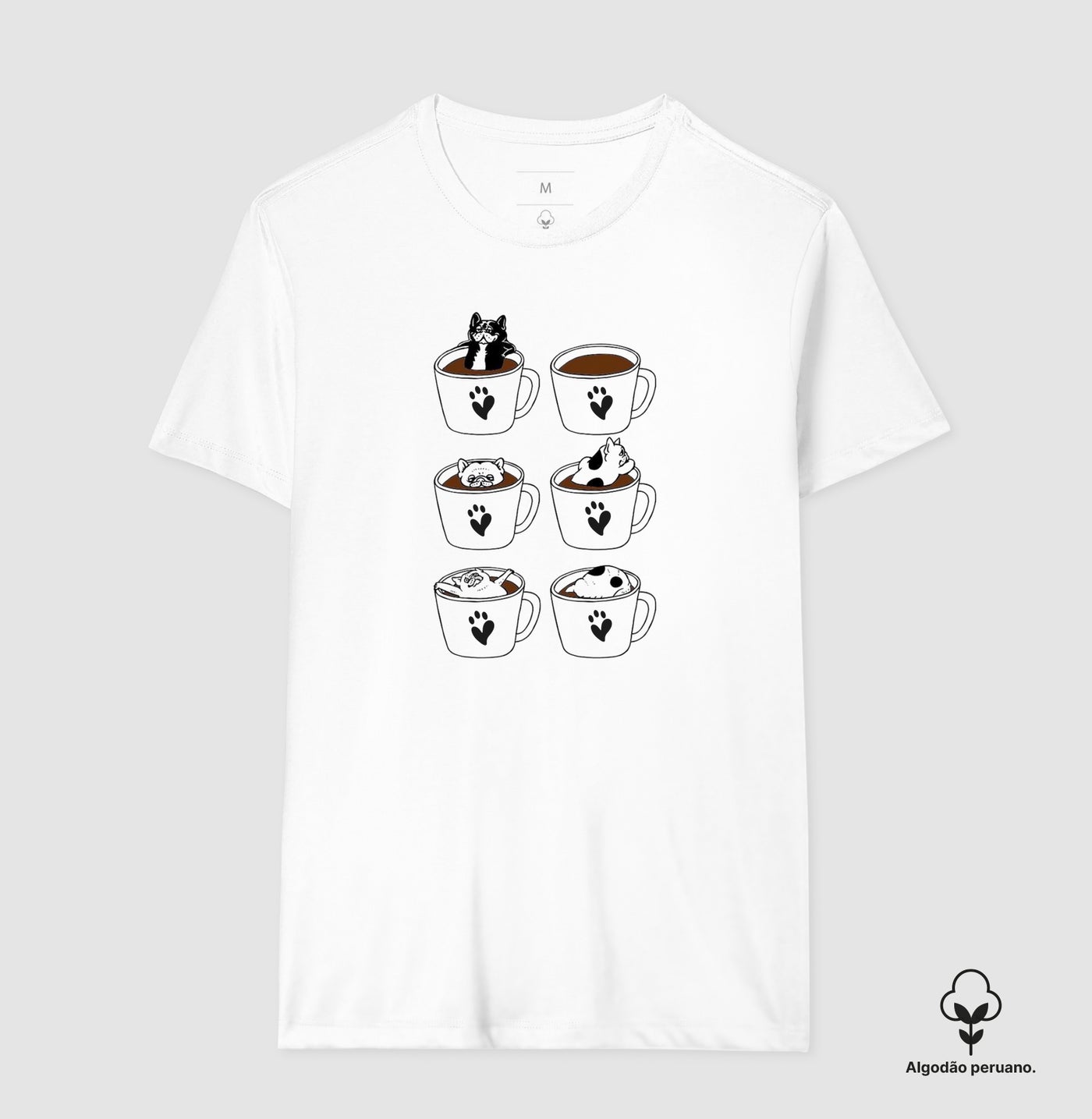 Café com Cachorro · Algodão Peruano · Masculina