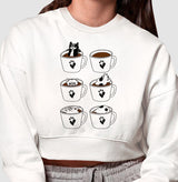 Café com Cachorro · Moletom Cropped