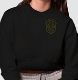 Moletom cropped preto com brasão Clube Canino PattaMansa