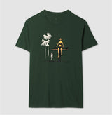 Surf Dog · Baby Look Feminina / Regular Masculina · Verde, Amarelo e Rosa