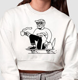 Dog, Skate & Coffee · Moletom Cropped