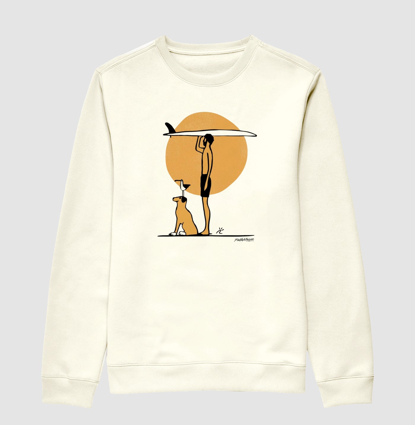 Surf Dog · Suéter Slim · Off White e Bege