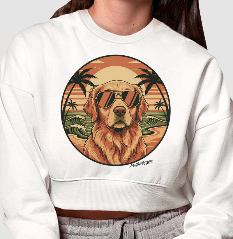 Moletom cropped Golden Retriever PattaMansa
