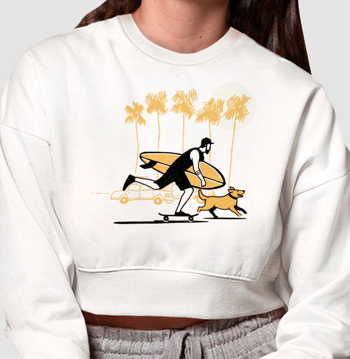 Skate, Surf & Dog · Moletom Cropped