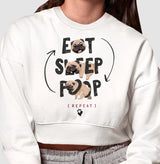 Eat Sleep Poop · Moletom Cropped
