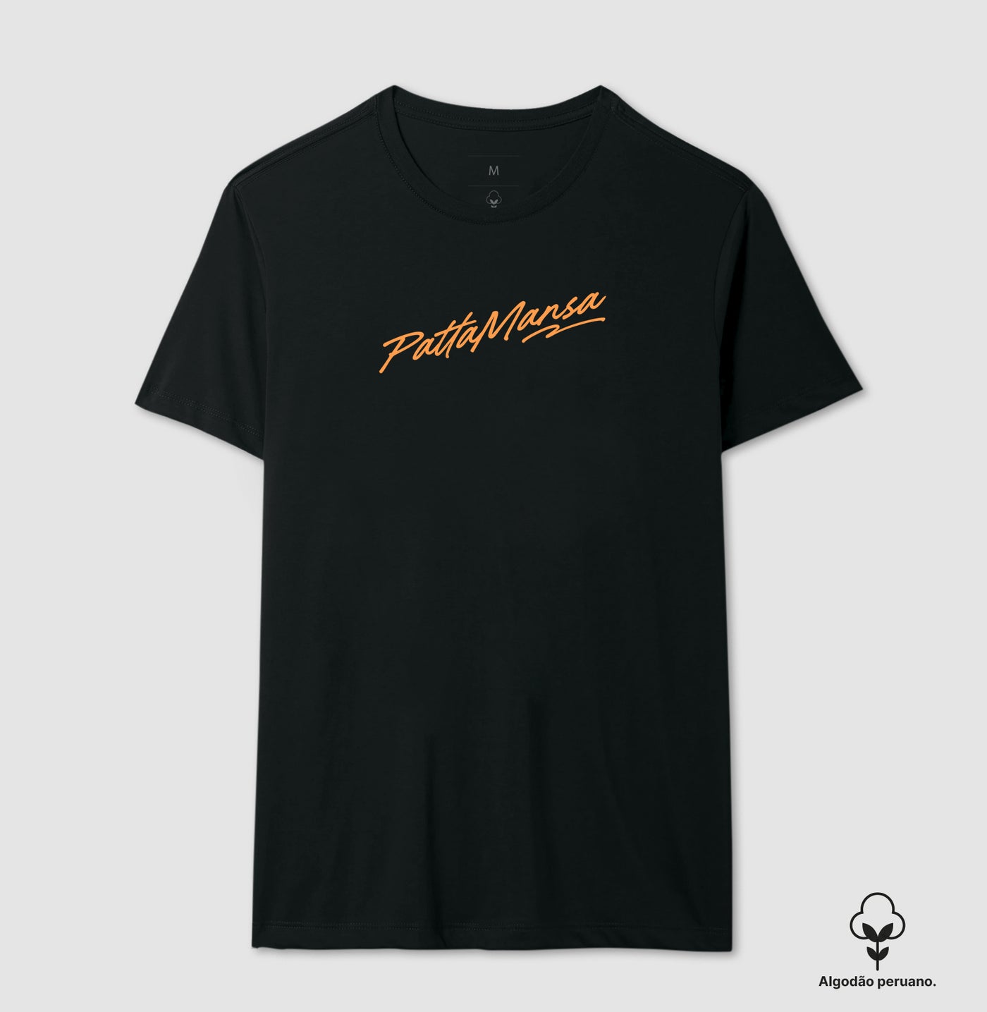 Camiseta algodão peruano com logo Pattamansa