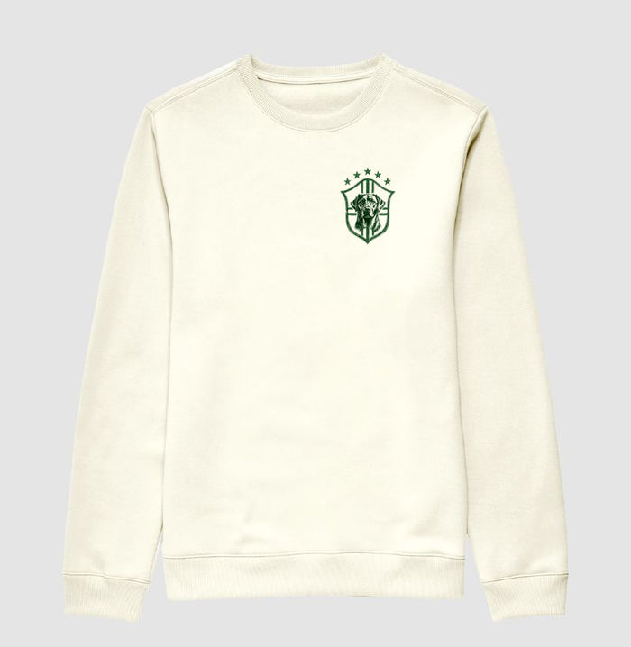 Clube Canino · Suéter Slim · Off White e Bege