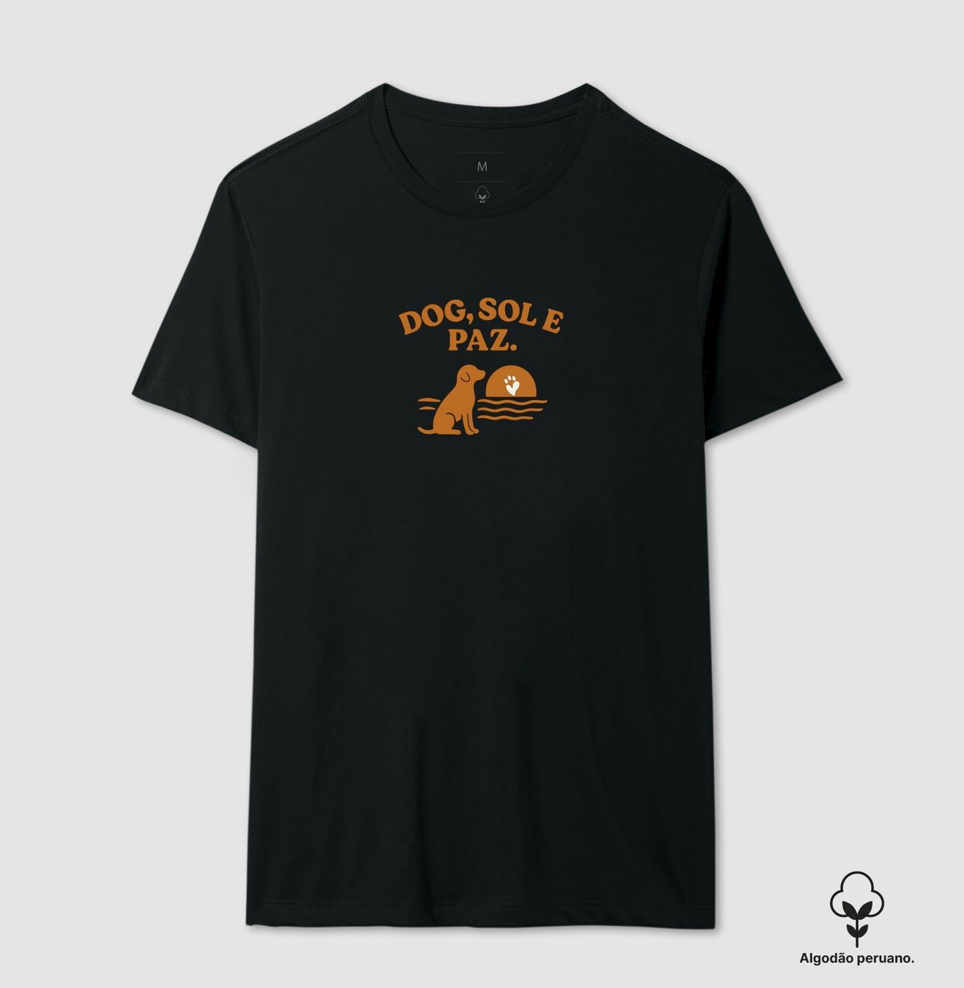 Camiseta algodão peruano Dog Vibe e Sol PattaMansa