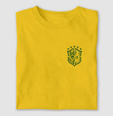 Camiseta amarela Clube Canino baby look e regular PattaMansa