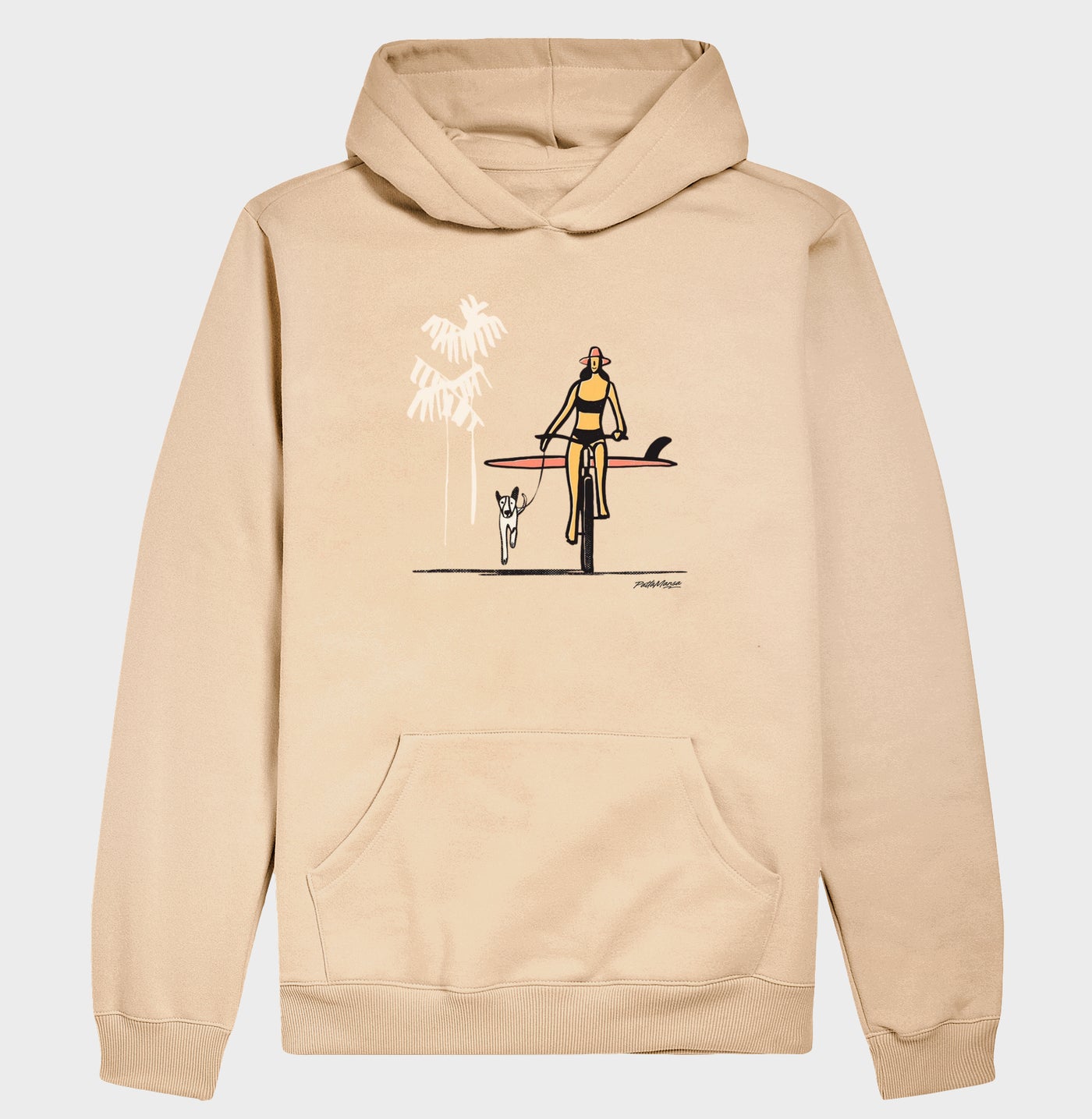 Surf Dog · Hoodie Slim · Bege