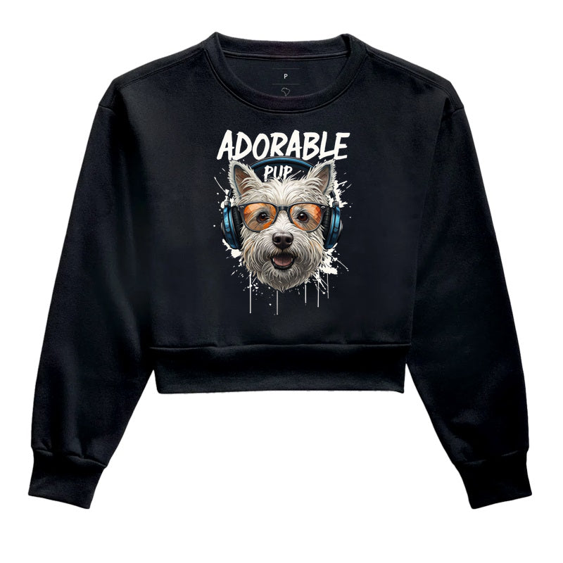 Adorable Pup · Moletom Cropped