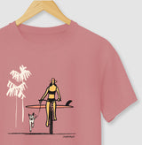 Surf Dog · Baby Look Feminina / Regular Masculina · Verde e Rosa