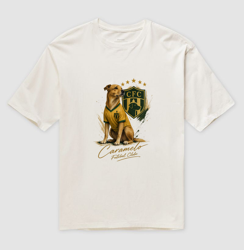 Camiseta oversized Caramelo FC — vira-lata caramelo PattaMansa