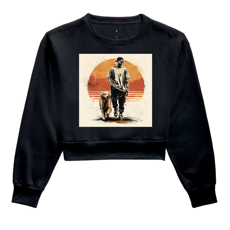 Moletom cropped Dog Walker PattaMansa
